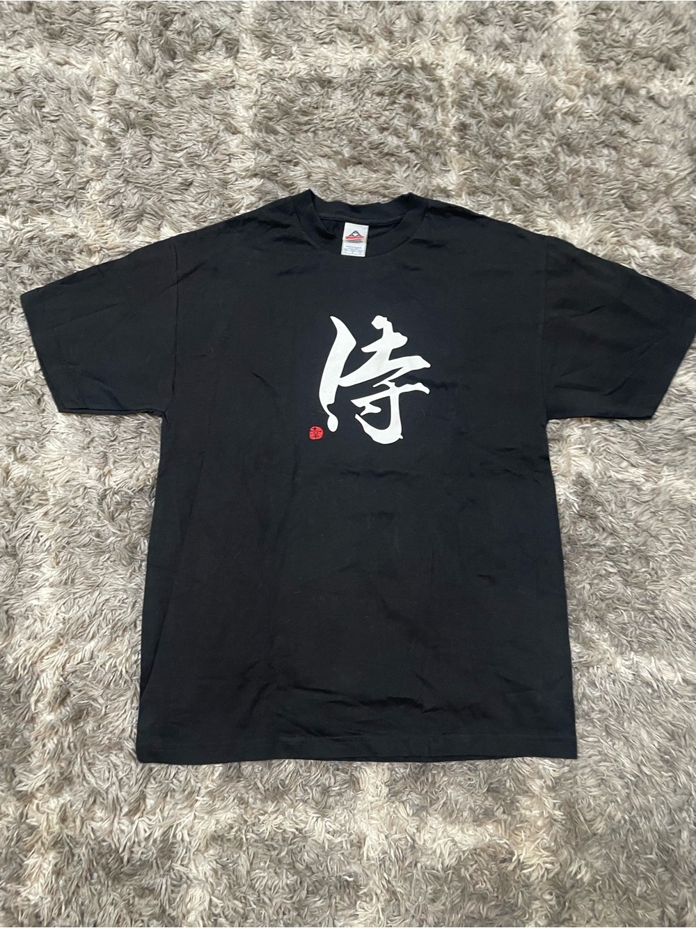 Alstyle Apparel & Activewear Black Samurai Kanji Calligraphy T-Shirt